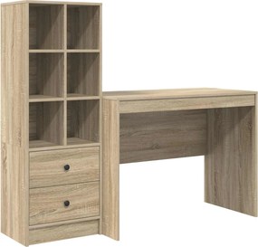 vidaXL Γραφείο με συρτάρι 2 pcs Δρύς Sonoma