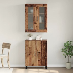 vidaXL Highboard Παλαιό ξύλο 69.5 x 34 x 90 εκ. Επεξεργασμένο ξύλο