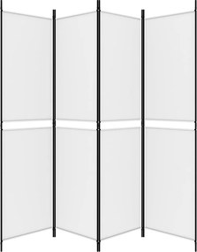 vidaXL Διαχωριστικό Δωματίου με 4 Πάνελ Λευκό 200x200 εκ. από Ύφασμα