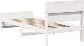 vidaXL Σκελετός Κρεβατιού Λευκό 100 x 200 cm Επεξεργασμένο ξύλο