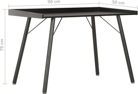 vidaXL Γραφείο Μαύρο 90 x 50 x 79 εκ.