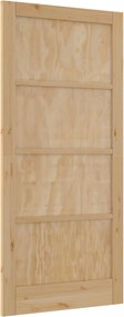 vidaXL Εσωτερική Πόρτα Φυσικό 93 x 202 cm Κόντρα πλακέ