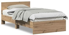 vidaXL Σκελετός Κρεβατιού Artisan Oak 100 x 200 cm Επεξεργασμένο ξύλο