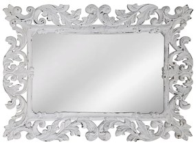 Artekko Mirroki Ξύλινος Λευκός Σκαλιστός Καθρέπτης Τοίχου (120x90)cm - 667-4013-A - 667-4013-A