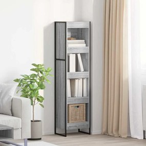 vidaXL Βιβλιοθήκη Γκρίζο Σονομα 80 x 30 x 155 εκ Επεξεργασμένο ξύλο