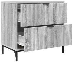 vidaXL Κομοδίνο Γκρι sonoma 63.5 x 36 x 61 εκ Επεξεργασμένο ξύλο