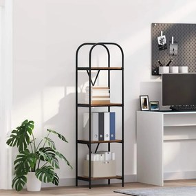 vidaXL Ράφι Βιβλίων Καπνιστό Δρύς 40 x 30 x 146 εκ Επεξεργασμένο ξύλο