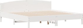 vidaXL Σκελετός Κρεβ. Χωρίς Στρώμα Λευκό 180x200 εκ Μασίφ Πεύκο