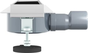 vidaXL Αποχέτευση Ντους με Γυάλινη Κάλυψη και 360° Σιφώνι Μαύρο 50 cm