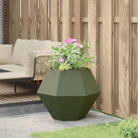 vidaXL Γλάστρα Ελιά Πράσινη 75 x 75 x 60 εκ Ατσάλι