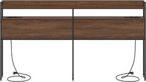 vidaXL Κεφαλάρι Αποθήκης με ράφι Καφέ δρυς 98 cm Επεξεργασμένο ξύλο