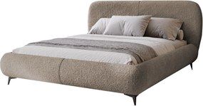 Επενδυμένο κρεβάτι Moe-Silver Gray-140 x 200