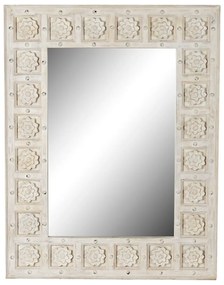 Τοίχο καθρέφτη DKD Home Decor Λευκό Ινδός Μαρινάτος 93,5 x 4,7 x 120,3 cm