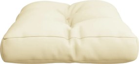 vidaXL Μαξιλάρι Παλέτας Κρεμ 50 x 40 x 12 εκ. Υφασμάτινο