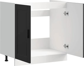 vidaXL Ντουλάπι βάσης νεροχύτη Porto Μαύρο 80x46x81,5 cm
