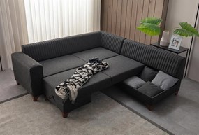 Corner Sofa-Bed West Right - Anthracite Anthracite