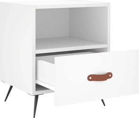 vidaXL Κομοδίνο Λευκό 40 x 35 x 47,5 εκ. από Επεξεργασμένο Ξύλο