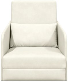 vidaXL Καναπές Κρεβάτι 2-σε-1 Κρεμ 65x80x83 εκ Βελούδο