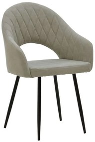 Πολυθρόνα Macie 029-000150 58x50x85cm Antique Grey-Black Ξύλο,Ύφασμα