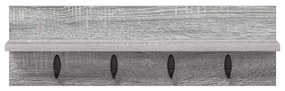 vidaXL Τοίχου Κρεμάστρα με ράφι Γκρι sonoma 60 x 10.5 x 18 εκ