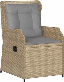 vidaXL Παγκάκι κήπου 2 pcs Μπεζ συνθετικό ρατάν