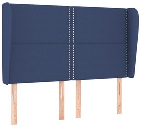 Κεφαλάρι με Πτερύγια Μπλε 147x23x118/128 εκ. Υφασμάτινο 3117820