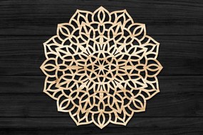 Σετ των 2 Intra απο ξύλο plywood 3mm-4mm πάχος Τρισδιάστατη Mandala Δίασταση 30x30 cm INTRAFABR-69584730
