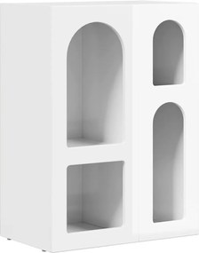 vidaXL Πλαϊνό γραφείο Υψηλής γυαλάδας λευκό 59 x 35 x 80.5 εκ.