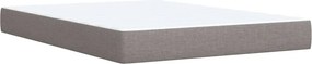 vidaXL Κρεβάτι Boxspring με Στρώμα Taupe 140x190 εκ. Υφασμάτινο