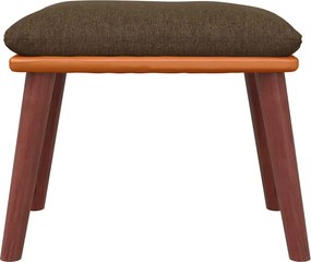 VidaXL Υποπόδιο Καφέ 45x29,5x35 εκ. Ύφασμα & Συνθετικό Δέρμα