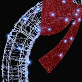 vidaXL Στεφάνι με 150 LED Ψυχρό λευκό 120 cm Ακρυλικό