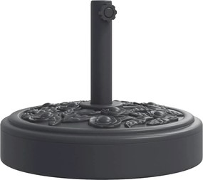 vidaXL Βάση Ομπρέλας Ασημί για Ιστό Ø38/48 χιλ. 25 κ. Γρανίτη