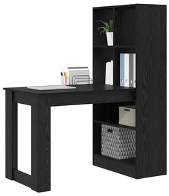 vidaXL Γραφείο Μαύρη δρυς 122 x 67 x 145 εκ. Επεξεργασμένο ξύλο