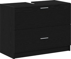 vidaXL Ντουλάπι Μπάνιου Μαύρη Οξυά 78 x 37 x 59 cm Επεξεργασμένο ξύλο