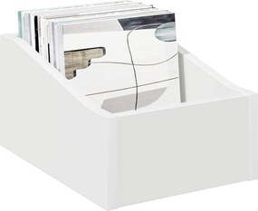 vidaXL Κουτί LP 2 τμχ. Λευκό 23 x 33 x 16 εκ. Επεξεργασμένο Ξύλο