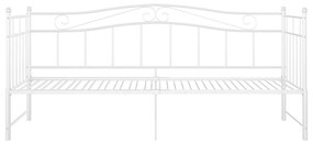 Πλαίσιο για Καναπέ - Κρεβάτι Λευκό 90 x 200 εκ. Μεταλλικό - Λευκό