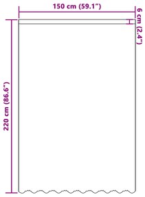 vidaXL Κουρτίνες με κουρτίνες Λευκό 150 x 220 cm Πολυεστέρας
