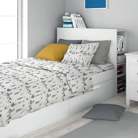 Σεντόνια Παιδικά Seabirds 578 (Σετ 3τμχ) White-Grey DimCol Μονό 160x240cm 100% Βαμβάκι