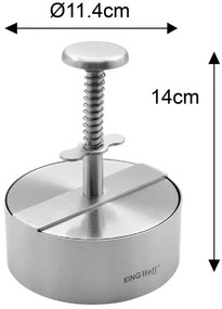 Πρέσα Burger Kinghoff KH 1879, Ανοξείδωτο, Διάμετρος 11,4 cm, Inox