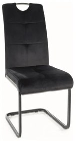 KRZESŁO AXO VELVET CZARNY STELAŻ/CZARNY BLUVEL 19 DIOMMI-80-2657