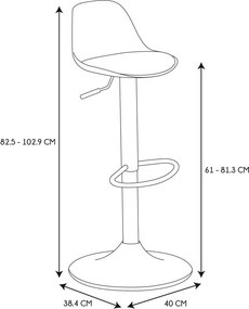 ΚΑΡΈΚΛΕΣ &amp; ΠΟΛΥΘΡΌΝΕΣ ISAK BLACK BAR STOOL HD6215
