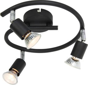 Σποτ Τρίφωτο Aca Trinity MC634BK3G Black Matt