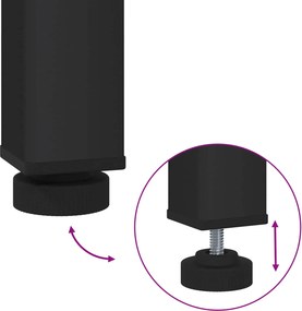 vidaXL Μπαρ σκαμπό 2 τμχ. Μαύρη Δρυς 40 x 32 x 74 εκ