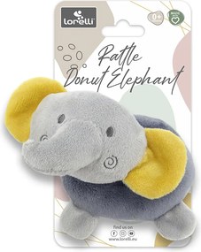 RATTLE DONUT NATURAL ELEPHANT GREY