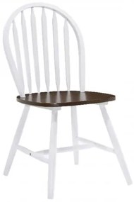SALLY καρέκλα Άσπρη/Καρυδί 44x51x93cm Ε7080,5