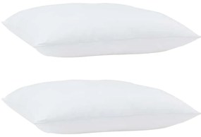 vidaXL Μαξιλάρι με μαξιλάρι Λευκό Βαμβάκι και Πολυεστέρας