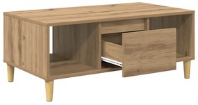 vidaXL Τραπεζάκι σαλονιού με συρτάρι Artisan Oak 90 x 50 x 26.5 εκ.