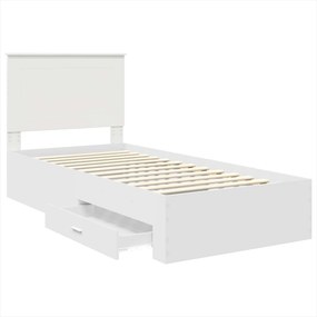VidaXL Σκελετός Κρεβατιού Λευκό 90 x 190 cm Επεξεργασμένο Ξύλο