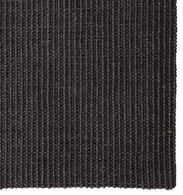 Χαλί Μαύρο 66 x 350 εκ. από Φυσικό Σιζάλ - Μαύρο