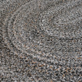 Οβάλ Χαλί All Season (160x230) Βιοκαρπέτ Marivan Charcoal Mustard